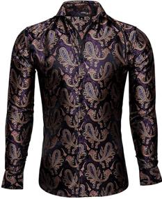 img 3 attached to 👔 Stylish Paisley Print Men's Clothing by Barry Wang: Ultimate Fashion Statement
