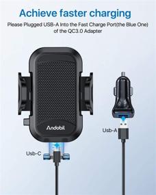 img 1 attached to 📱 Andobil Wireless Car Charger Mount: Qi Fast Charging with QC3.0 Adapter for iPhone 12/11/X/SE, Samsung Galaxy S21/S20/Note20 - Air Vent Car Charger Holder