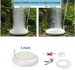 img 3 attached to 🐠 Nano Aquarium Air Stone with Control Valve - Increase Oxygenation and Promote Healthy Plant Growth in Your Fish Tank