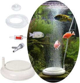 img 4 attached to 🐠 Nano Aquarium Air Stone with Control Valve - Increase Oxygenation and Promote Healthy Plant Growth in Your Fish Tank