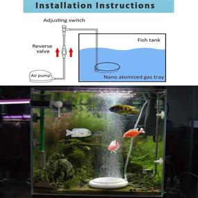 img 1 attached to 🐠 Nano Aquarium Air Stone with Control Valve - Increase Oxygenation and Promote Healthy Plant Growth in Your Fish Tank