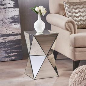 img 3 attached to 🪞 Stylish and Versatile: Christopher Knight Home Aami Mirrored Side Table, Clear / Mirror