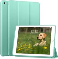 dtto new ipad 10.2 case 9th gen 2021 ultra lightweight trifold stand, mint green logo