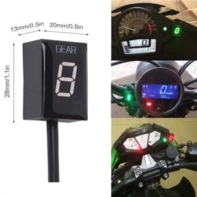 img 3 attached to 🏍️ ATFWEL Motorcycle Gear Indicator for Yamaha with Holder Bracket, Waterproof LED Display Speedometer Shift Lever Sensors (Red)