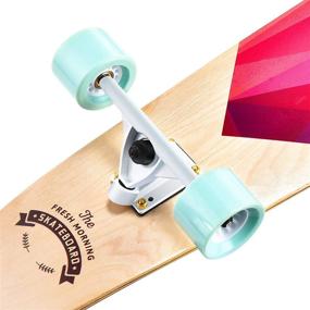 img 1 attached to 🛹 High-Performance 42 Inch Maple Longboard Skateboard - Complete Cruiser Pintail Design for Optimal Cruising, Carving, Free-Style and Downhill Experience