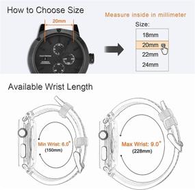 img 2 attached to 👍 WOCCI 24mm Silicone Watch Band: Durability & Comfort Combined