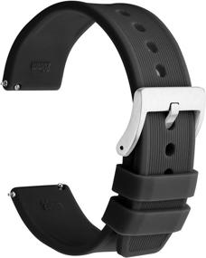 img 4 attached to 👍 WOCCI 24mm Silicone Watch Band: Durability & Comfort Combined