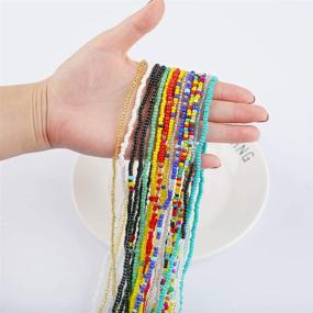 img 3 attached to 🌺 Yansport Elastic Waist Bead Body Chain: Vibrant African Belly Beads Set for Women and Girls, Perfect Summer Fashion Jewelry