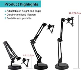 img 4 attached to 🎥 Multi-Purpose Webcam Stand & GoPro Mount with Boom Arm, Compatible with Logitech C925e C922x C922 C930e C930 C920 C615, GoPro Hero 8/7/6/5, Arlo Ultra/Pro/Pro 2/Pro 3/Brio 4K and Other 1/4" Thread Devices