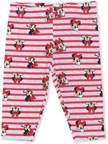 img 2 attached to Disney Minnie Mouse Toddler Girls Legging Set with Ponytail - 3-Piece