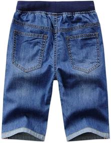 img 3 attached to 👖 Comfortable and Stylish Elastic Straight Stretch Cropped Boys' Clothing and Jeans for Summer