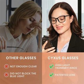 img 1 attached to 👓 Cyxus Blue Light Blocking Computer Glasses with UV Filter Eyeglasses Frame