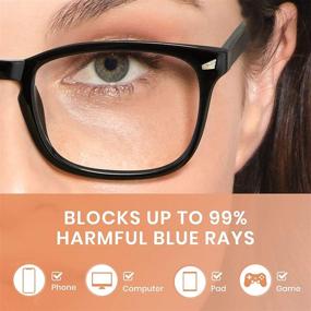 img 2 attached to 👓 Cyxus Blue Light Blocking Computer Glasses with UV Filter Eyeglasses Frame