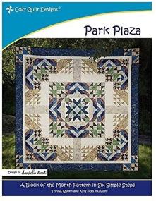 img 1 attached to Stay Warm All Year Long with Cozy Quilt Design: Park Plaza Block of The Month Quilt Pattern (3 Project Sizes Included)