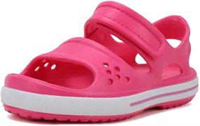 img 4 attached to 👟 Seannel Boys' and Girls' Sandals: Kids' Outdoor Open Toe Sandals for Active Little Kids, Sports Toddler Water Shoes