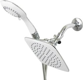 img 4 attached to Upgrade Your Shower Experience with the Home Basics Sunbeam Dual Massager W Shower Head in Chrome