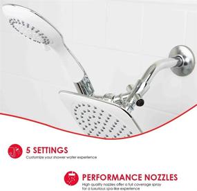 img 3 attached to Upgrade Your Shower Experience with the Home Basics Sunbeam Dual Massager W Shower Head in Chrome