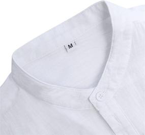 img 2 attached to JEKAOYI Men's Cotton Henley Shirts with Short Sleeves - Apparel and Tops