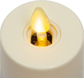 img 3 attached to 🕯️ Luminara Flameless Tealight Candles 2-Pack - Unscented Ivory LED with Real-Flame Effect, Flickering, Smooth Finish, Flat Edge