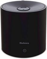 enhance indoor air quality with holmes cool mist ultrasonic cylinder humidifier - black logo