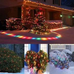 img 3 attached to 🎄 100 LED Christmas Lights: Multi-Colored Mesh String for Outdoor/Indoor Christmas Decorations, 5ftx5ft Net Design, Perfect for Bushes or Trees - Green Wire