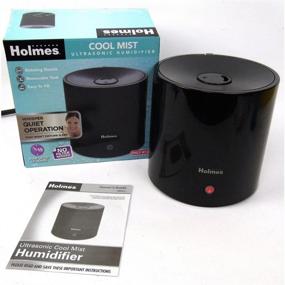 img 1 attached to Enhance Indoor Air Quality with Holmes Cool Mist Ultrasonic Cylinder Humidifier - Black