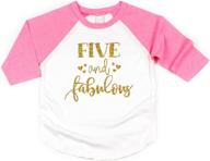 fifth birthday outfit shirt: fabulous tops, tees & blouses for girls' clothing logo