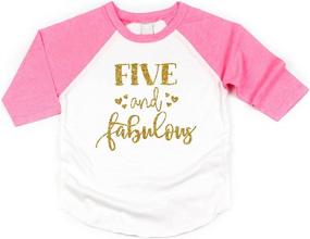 img 4 attached to Fifth Birthday Outfit Shirt: Fabulous Tops, Tees & Blouses for Girls' Clothing