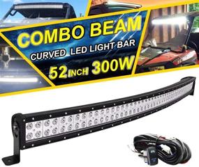 img 3 attached to Powerful and Stylish: Dasen 52 Inch 300W Curved LED Light Bar with Over Windshield Pro Cage Mount Brackets & Wiring Kit for 2016-2021 Can-am Defender