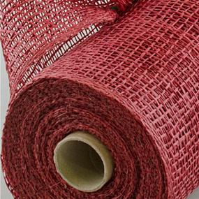 img 3 attached to 🎄 10-inch Wide Deco Burlap Solid Mesh in Cranberry Red: Perfect for Outdoor Decoration Projects and Wreaths