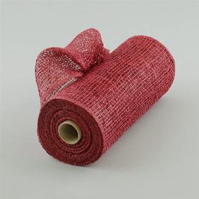 img 4 attached to 🎄 10-inch Wide Deco Burlap Solid Mesh in Cranberry Red: Perfect for Outdoor Decoration Projects and Wreaths