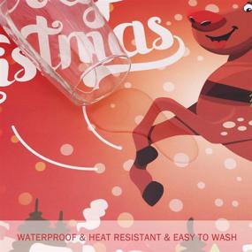 img 1 attached to 🎄 Высококачественные плакаты для Рождества BESTONZON в количестве 6 штук: термостойкий и водонепроницаемый набор плакатов на Рождество (17,3” X 11,8”) - украшение обеденного стола