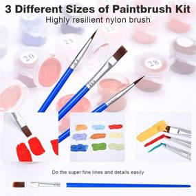 img 2 attached to COLORWORK DIY Paint by Numbers, Canvas Oil Painting Kit for Kids & Adults, 12"x16" Drawing Paintwork with Paintbrushes, Full Moon 4-Piece Set