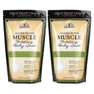 village naturals therapy foaming epsom soak - aches & pains muscle relief (pack of 2) - 36 oz logo