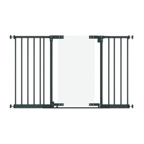 img 4 attached to 🚪 Perma Child Safety Clear Ultimate Safe Step Secure Handle Auto Close Pressure Mounted Gate, Warm Black, Fits Openings 48.4"-52" Wide, Includes 8" and 12" Extensions