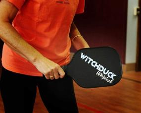 img 2 attached to 🏓 WiTCHDUCK Whiplash Composite Pickleball Paddle: Superior Performance with Poly Honeycomb Core and Fiberglass Face; Cushioned Handle with Zip Cover Included