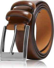 img 4 attached to 👔 Men's Genuine Leather Dress Belts - Essential Accessories in Belts for Men