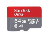 📷 sandisk ultra plus 64 гб microsdxc uhs-i карта с адаптером sd - набор из 2 штук карт памяти micro sd емкостью 64 гб - серый/красный, полное hd до 100 мб/с для android-телефонов, планшетов и камер. логотип