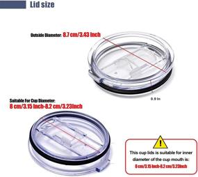 img 3 attached to 🥤 Tumbler Lid for 20 Oz Yeti and Other Cooler Cups: Splash Proof Slide Lid, Straw Friendly - Compatible with More Brands