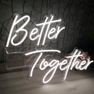 🌟 divatla better together neon sign: vibrant bridal shower & party décor for walls, bedrooms, and home - includes power adapter! логотип