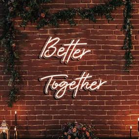 img 2 attached to 🌟 DIVATLA Better Together Neon Sign: Vibrant Bridal Shower & Party Décor for Walls, Bedrooms, and Home - Includes Power Adapter!