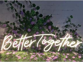 img 1 attached to 🌟 DIVATLA Better Together Neon Sign: Vibrant Bridal Shower & Party Décor for Walls, Bedrooms, and Home - Includes Power Adapter!