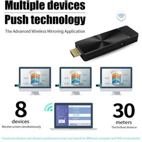 img 1 attached to 🔌 EZCast PRO II Dongle - 5G WiFi Беспроводной сопровождающий поток презентаций Airplay Miracast 4K Stick с высокоскоростным MIMO 2T2R WiFi HDMI, поддержка 4-х в 1 разделенного экрана.