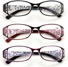 img 2 attached to 🌸 Stylish Floral Print Reading Glasses for Women - Magnification Power for Fashionable Readers