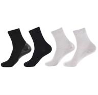 🧦 makhry 2 pairs moisturizing spa gel socks: ideal solution to nourish & revive hard, dry, cracked skin – men's size 6-11 (l, black & grey) logo