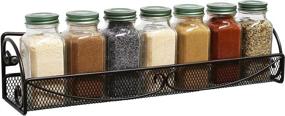 img 3 attached to 🧺 Space-Saving DecoBros 2 Pack Wall Mount Single Tier Mesh Spice Rack in Bronze: Organize and Enhance Your Kitchen!