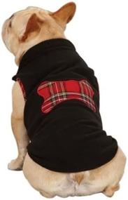 img 1 attached to Zack & Zoey Dog Holiday Tartan Fleece Pullover - Small/Medium - Black, Polyester Fabric