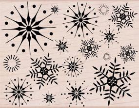 img 2 attached to ❄️ Stunning Snowflakes Woodblock Stamps by Hero Arts S5069