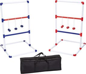 img 4 attached to 🎯 Amazon Basics Ladder Toss Outdoor Game Set: Lightweight, Portable, Red and Blue with Soft Carrying Case