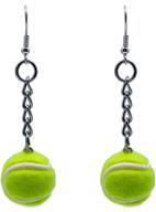 🎾 tennis earrings - unisex gifts for tennis lovers - tennis jewelry - racquet & ball earrings - unique tennis gift for men & women logo